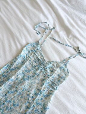 🆕 Cloth & Stone 100% Linen Smocked Mini Dress Size XS